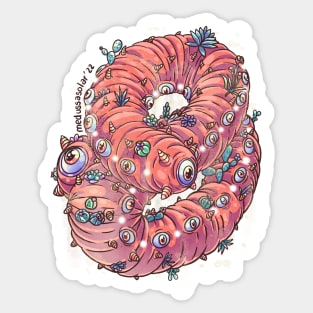 Pastel Mongolian Death Worm Sticker